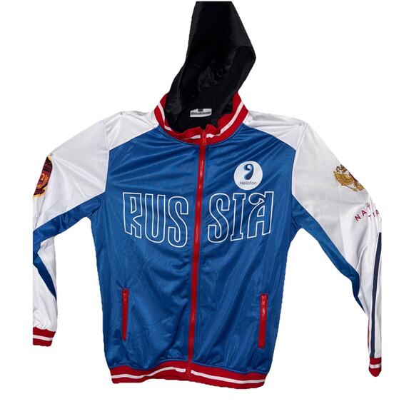 NEW CoolChange Russia Nat. Team Soccer Hellofon Forward Zip Jacket SZ S w/Hood - Picture 1 of 8